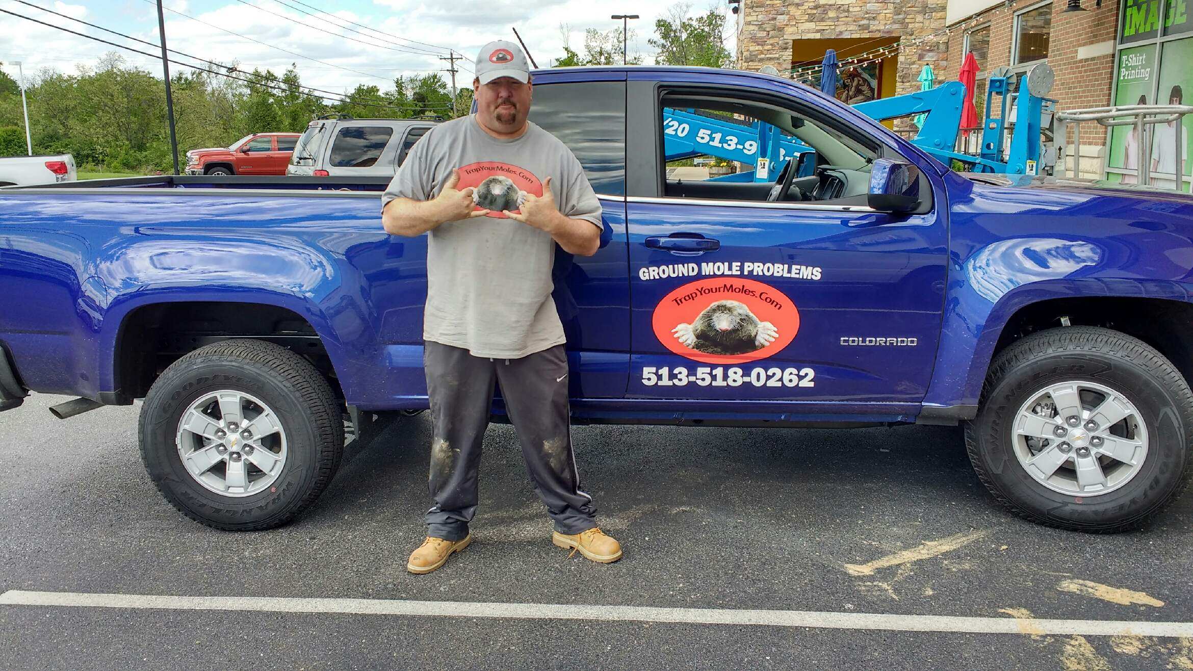 truck with signs